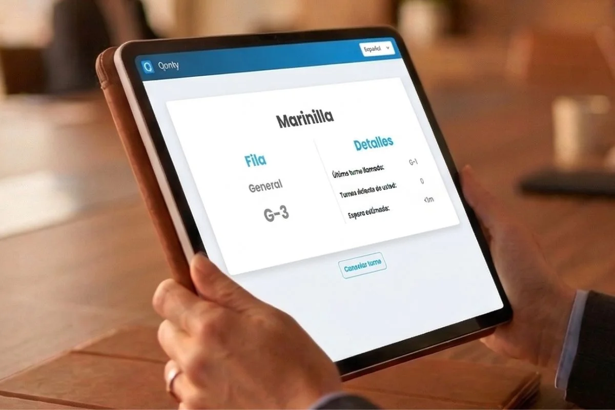 Pantalla mostrando listas de espera